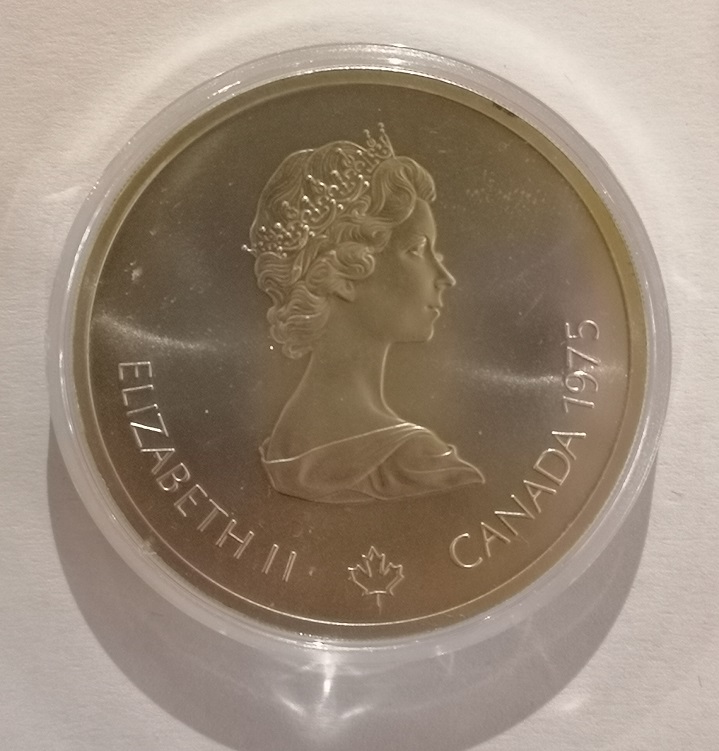 10 dollars en argent Élisabeth II Olympiades de Montréal Lancer du