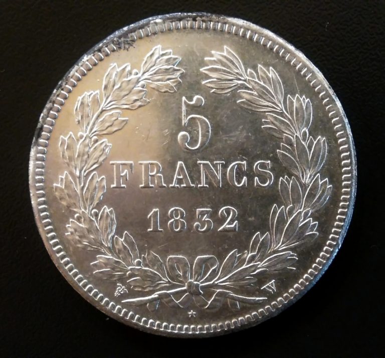 Pièce argent 5 francs Louis Philippe 1er 1832 Lille  Achat Or en Belgique