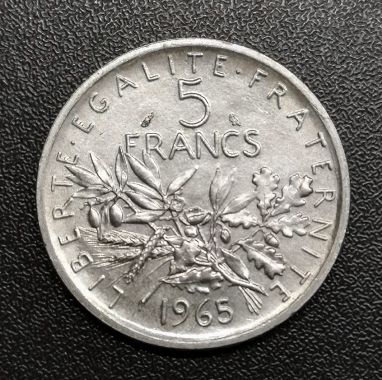 Prix D Une Pièce De 5 Francs En Argent Pièce Argent 5 francs Semeuse France - Achat Or en Belgique