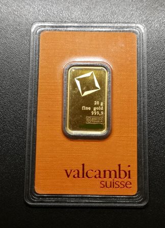 Lingotin de 20 grammes valcambi - Hafner - Suisse Bank - Umicore