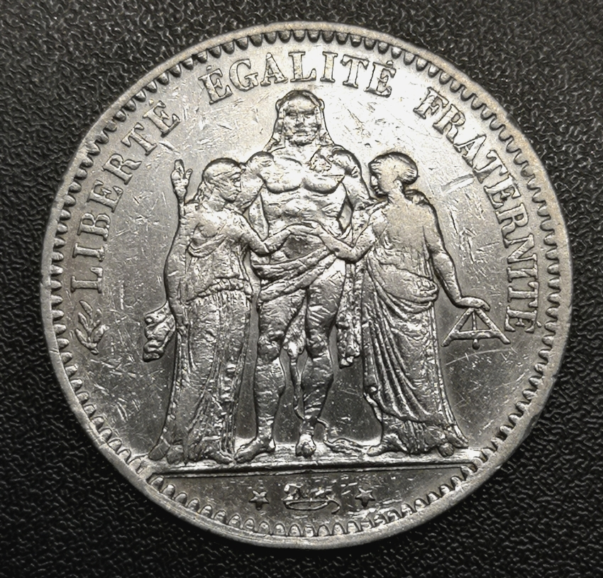 5 francs hercule argent 1875 A FRANCE SILVER 