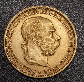 Pièce 20 couronne en or Franz Joseph I 1896.