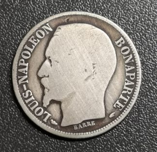 1 franc Louis-Napoléon Bonaparte 1852 Paris.